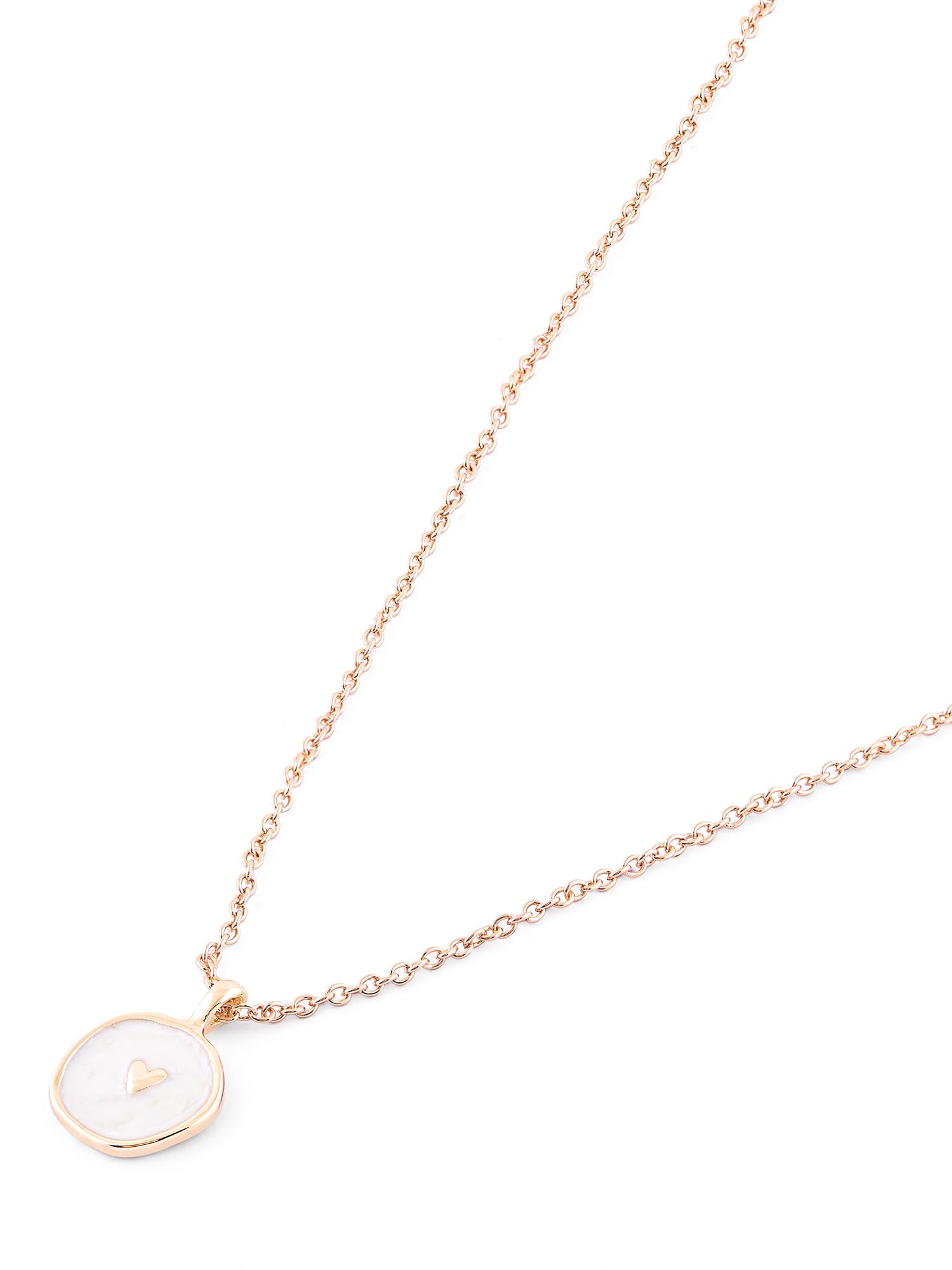 Enamel Tiny Heart Pendant & Chain for Women